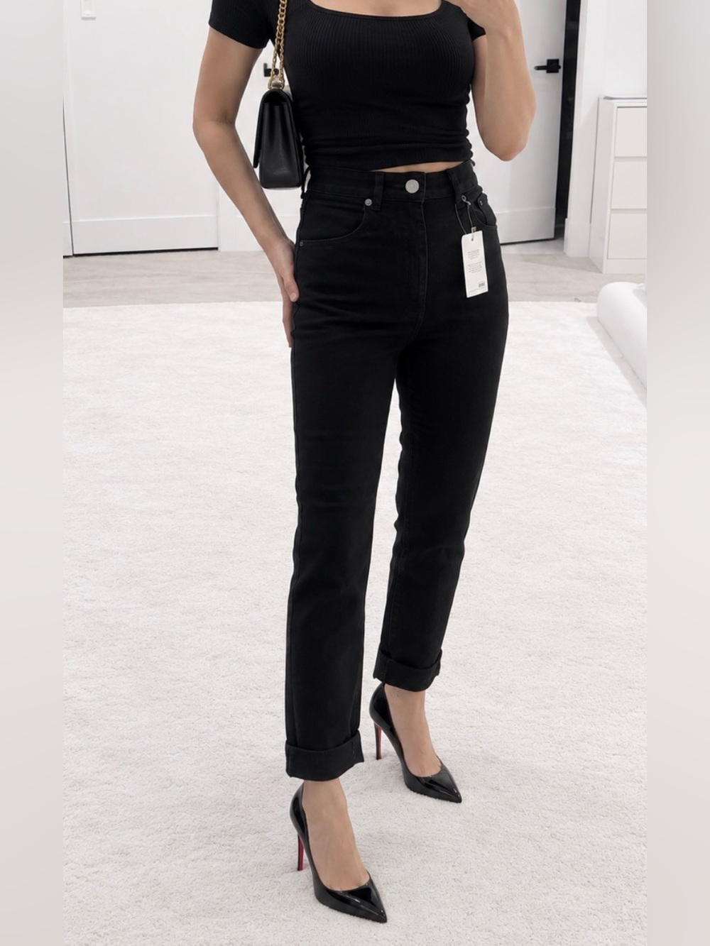ASOS BLACK MOM JEANS